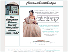 Tablet Screenshot of christinesbridalshop.com